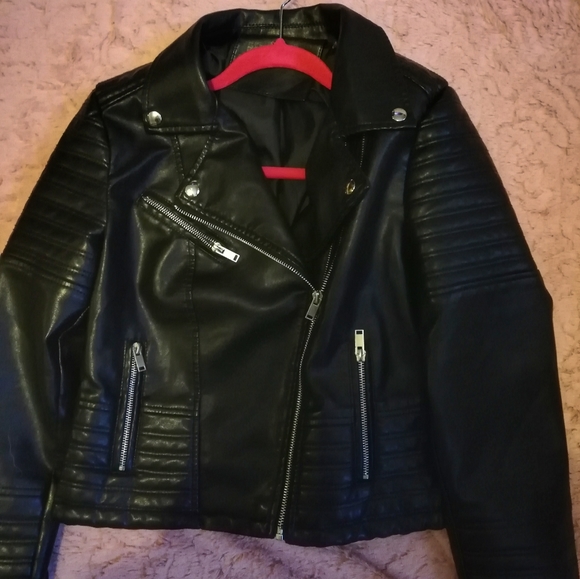 Faux Leather Biker Jacket - Picture 3 of 4